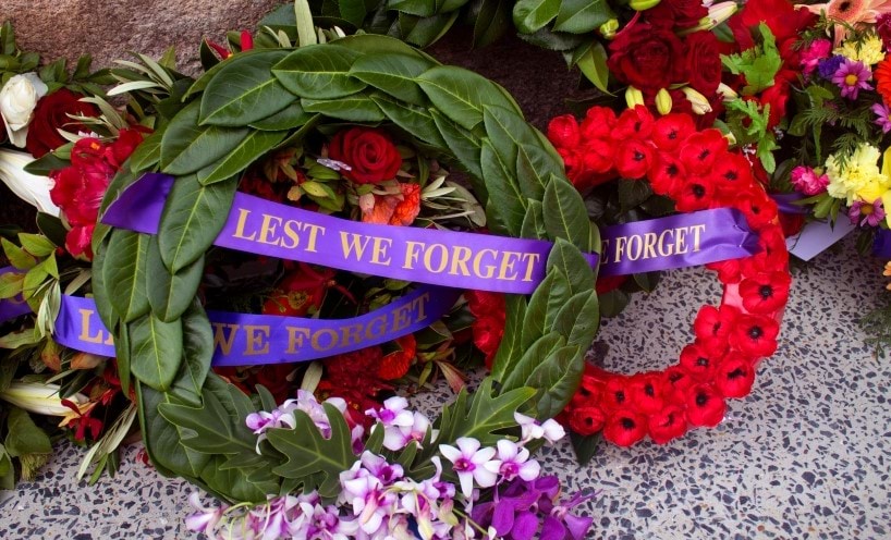 Lest we forget wreaths.